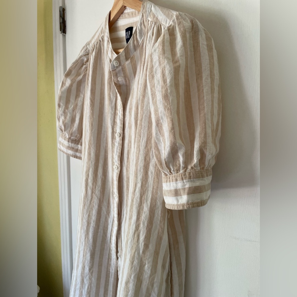 GAP Linen Blend Shirt Dress